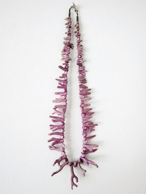 Vintage Genuine Lavender Coral Necklace